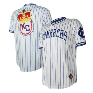 Men's Stitches White Kansas City Monarchs V-Neck Jersey