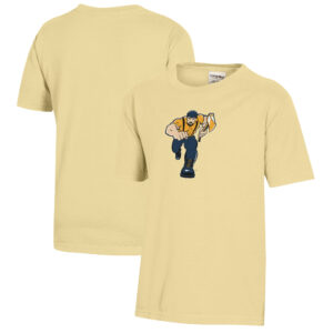 Youth  Gold Northern Arizona Lumberjacks Logo Comfort Wash T-Shirt