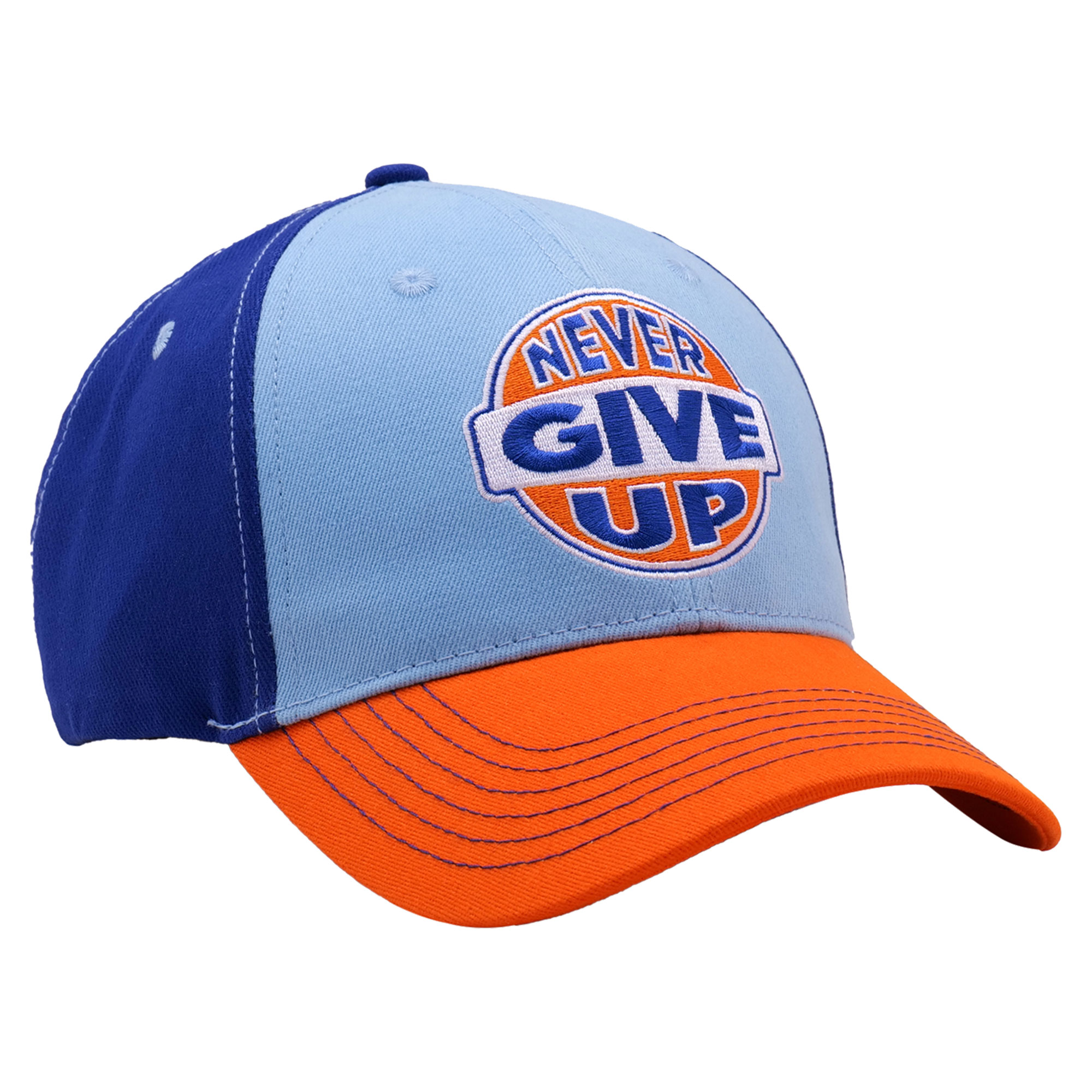 Men's Light Blue/Orange John Cena Never Give Up Adjustable Hat - Image 7
