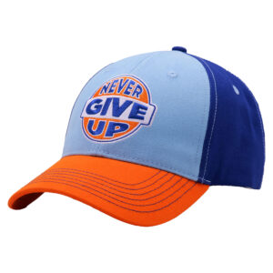 Men's Light Blue/Orange John Cena Never Give Up Adjustable Hat