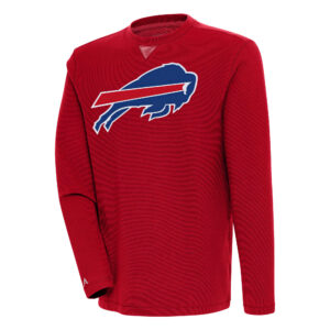 Men's Antigua  Red Buffalo Bills Flier Bunker Pullover Sweatshirt