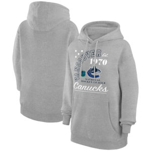 Men's Starter  Heather Gray Vancouver Canucks Arch City Team Graphic Fleece Pullover Hoodie