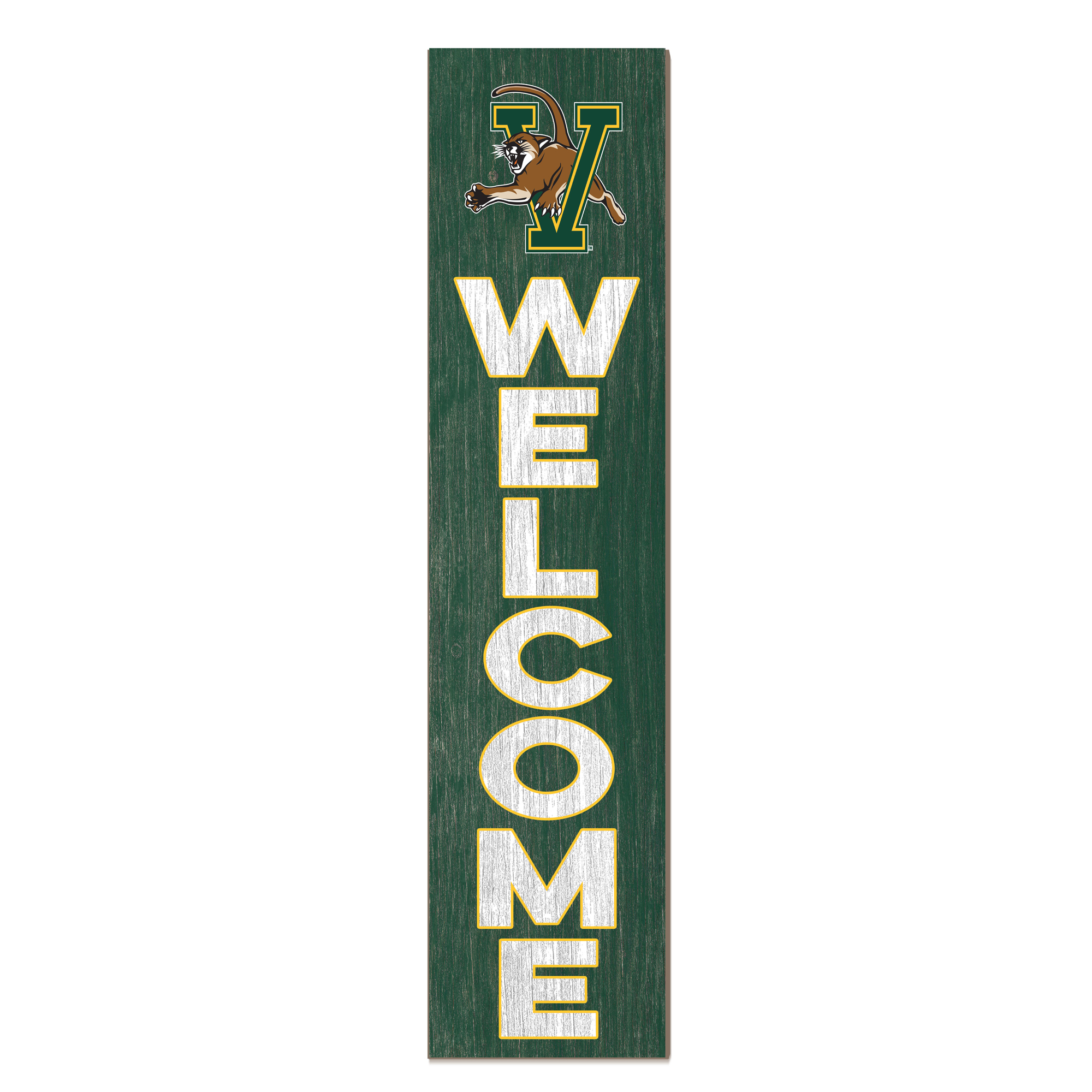 Vermont Catamounts 12'' x 48'' Welcome Outdoor Leaner