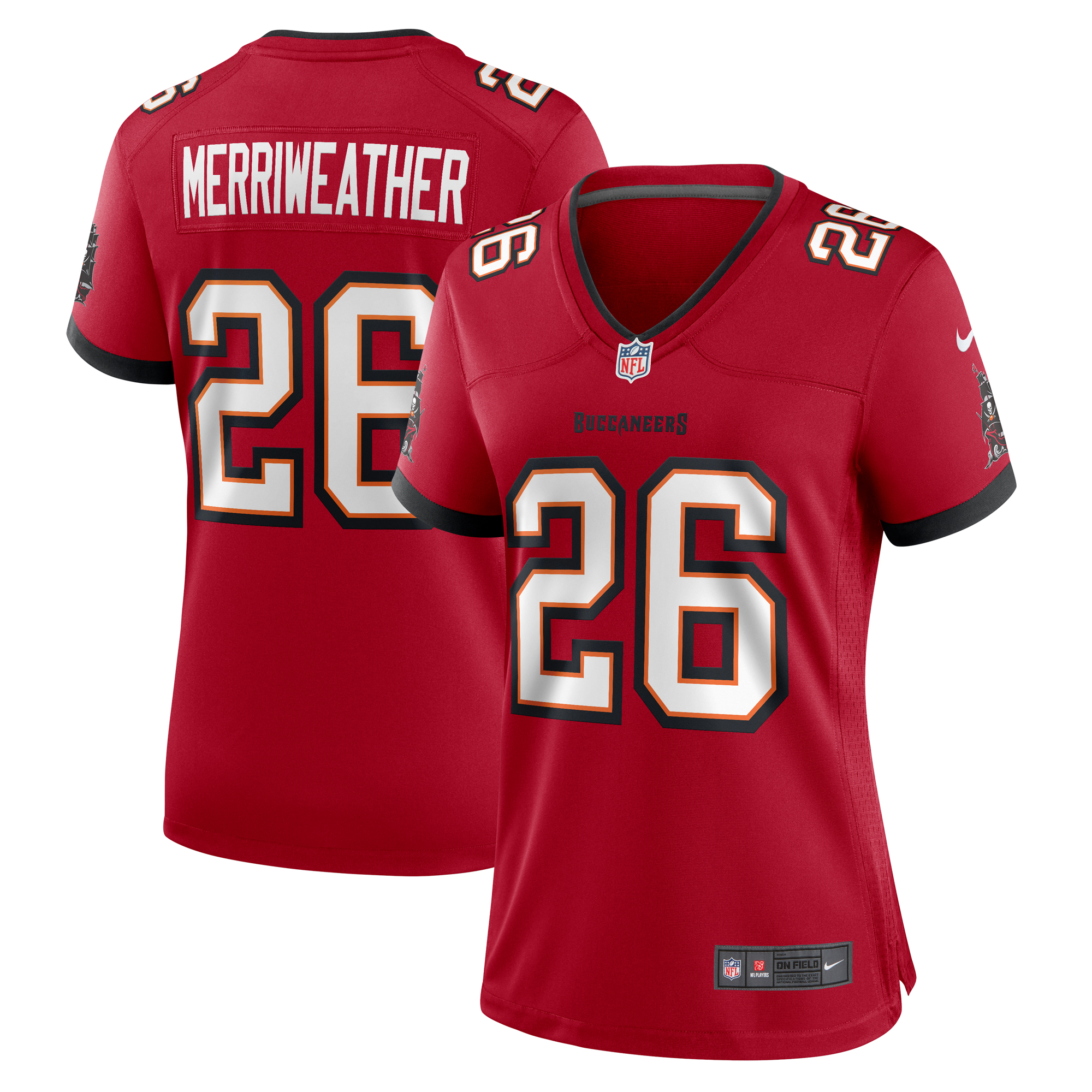Women's Nike Kaevon Merriweather Red Tampa Bay Buccaneers Game Jersey - Image 11