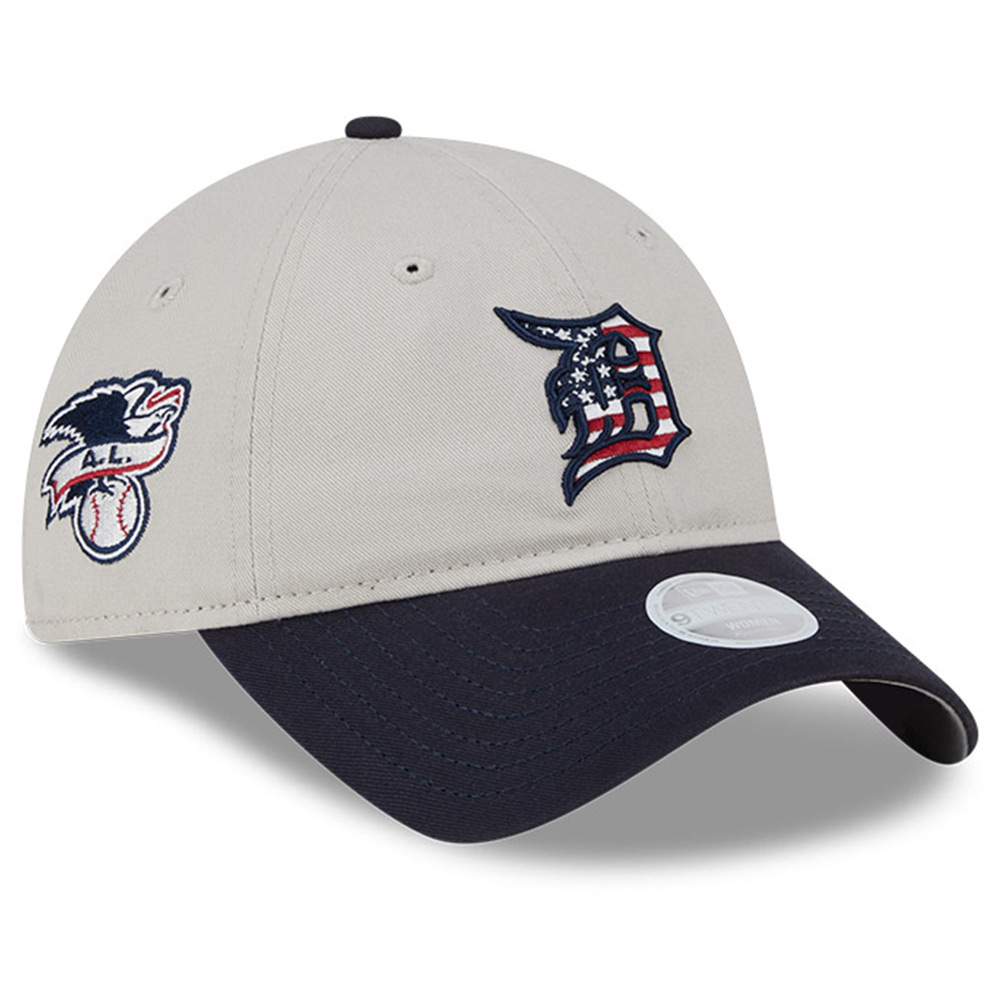 Women's New Era Khaki/Black Detroit Tigers 2024 Fourth of July 9TWENTY Adjustable Hat