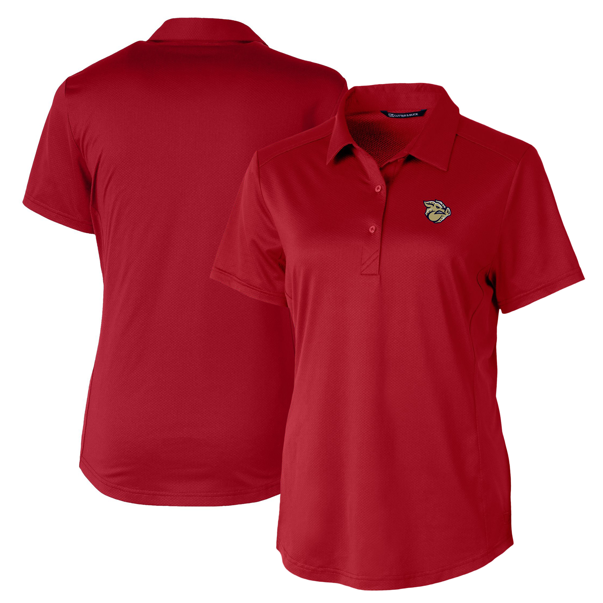 Women's Cutter & Buck Red Lehigh Valley IronPigs Prospect Textured Stretch Polo - Image 2