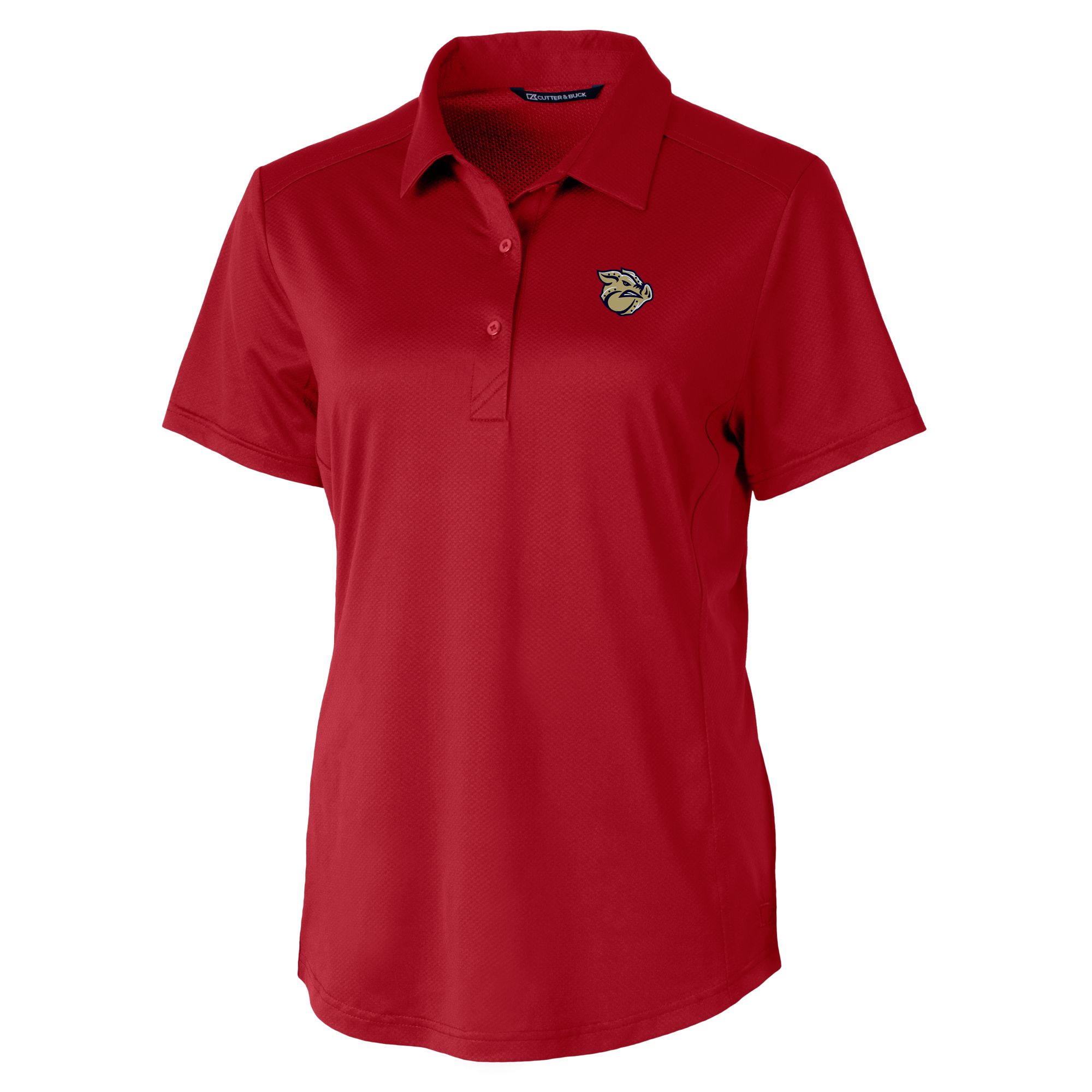 Women's Cutter & Buck Red Lehigh Valley IronPigs Prospect Textured Stretch Polo - Image 3