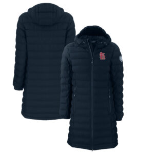 Women's Cutter & Buck Navy St. Louis Cardinals Mission Ridge Repreve Eco Insulated Full-Zip Long Puffer Jacket