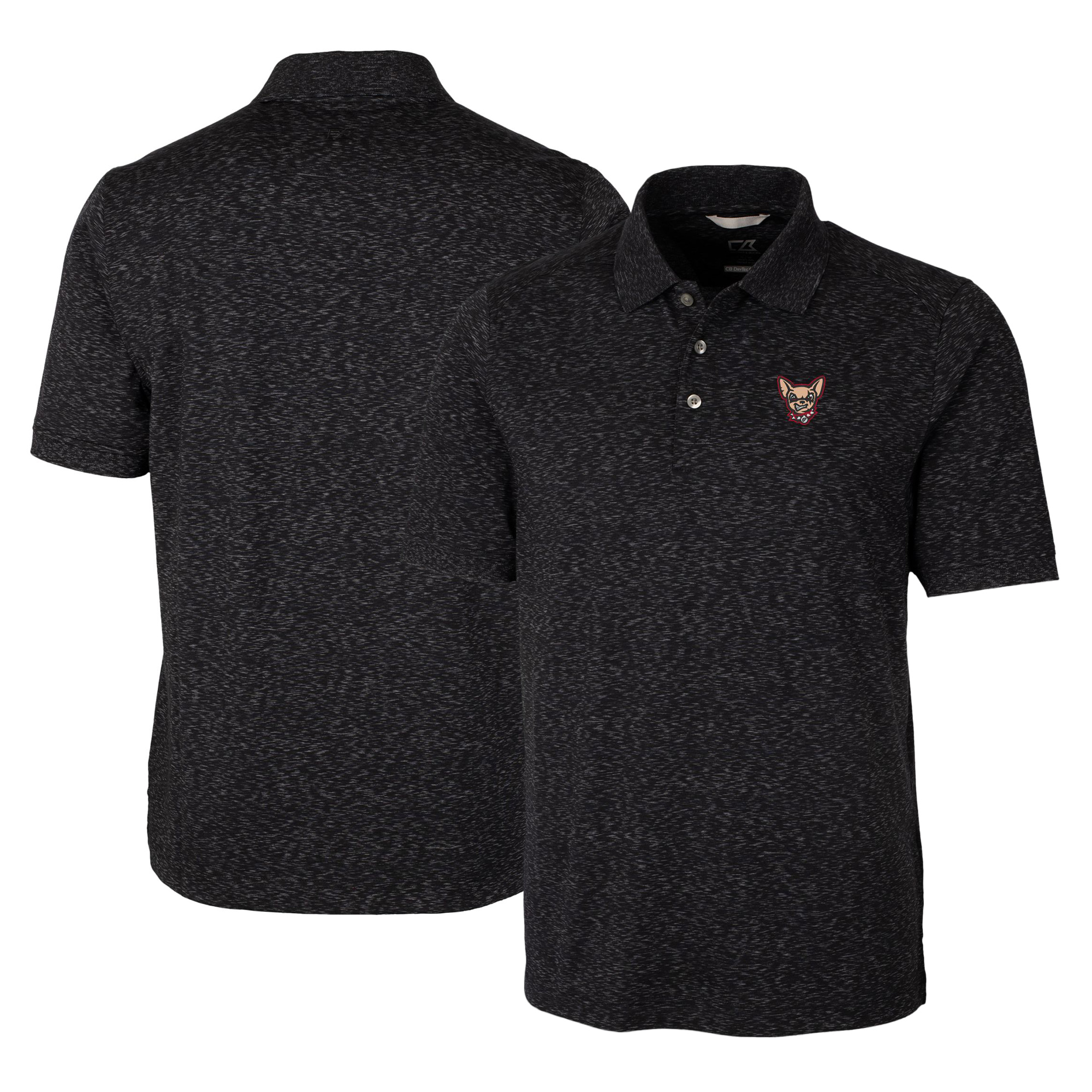 Men's Cutter & Buck Black El Paso Chihuahuas Advantage Tri-Blend Space Dye Polo - Image 5
