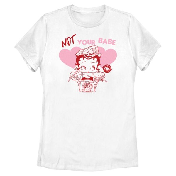 Women's Mad Engine White Betty Boop Valentine's Day T-Shirt