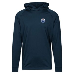 Men's Levelwear Navy Edmonton Oilers Dimension Insignia Core Pullover Hoodie