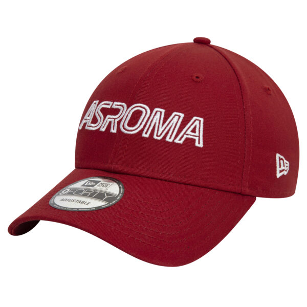 Men's New Era Red AS Roma Wordmark 9FORTY Adjustable Hat - Image 12