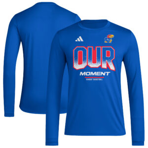 Unisex adidas  Royal Kansas Jayhawks 2024 On-Court Bench Our Moment Long Sleeve T-Shirt