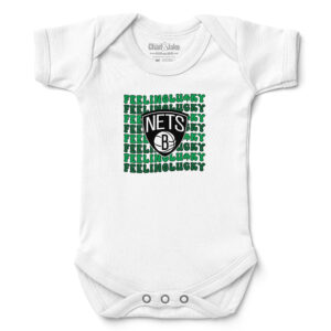 Newborn & Infant Chad & Jake White Brooklyn Nets St. Patrick's Day Feeling Lucky Bodysuit