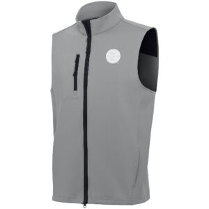 Men's Antigua  Gray Boston Bruins White Logo Demand Full-Zip Vest