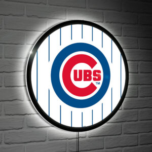 Chicago Cubs LED XL Pinstripes Round Wall Décor