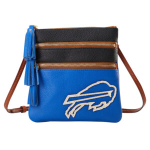 Dooney & Bourke Buffalo Bills Infield Triple Zip Crossbody Purse