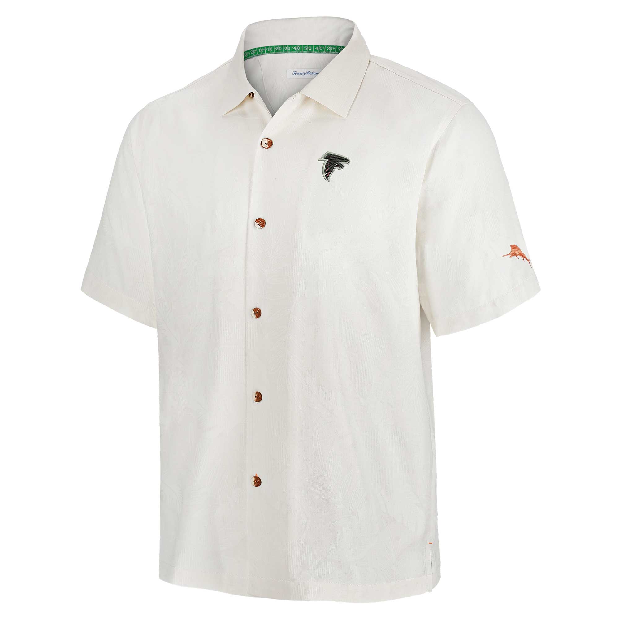 Men's Tommy Bahama White Atlanta Falcons Coconut Matchup Camp Button-Up Shirt - Image 3