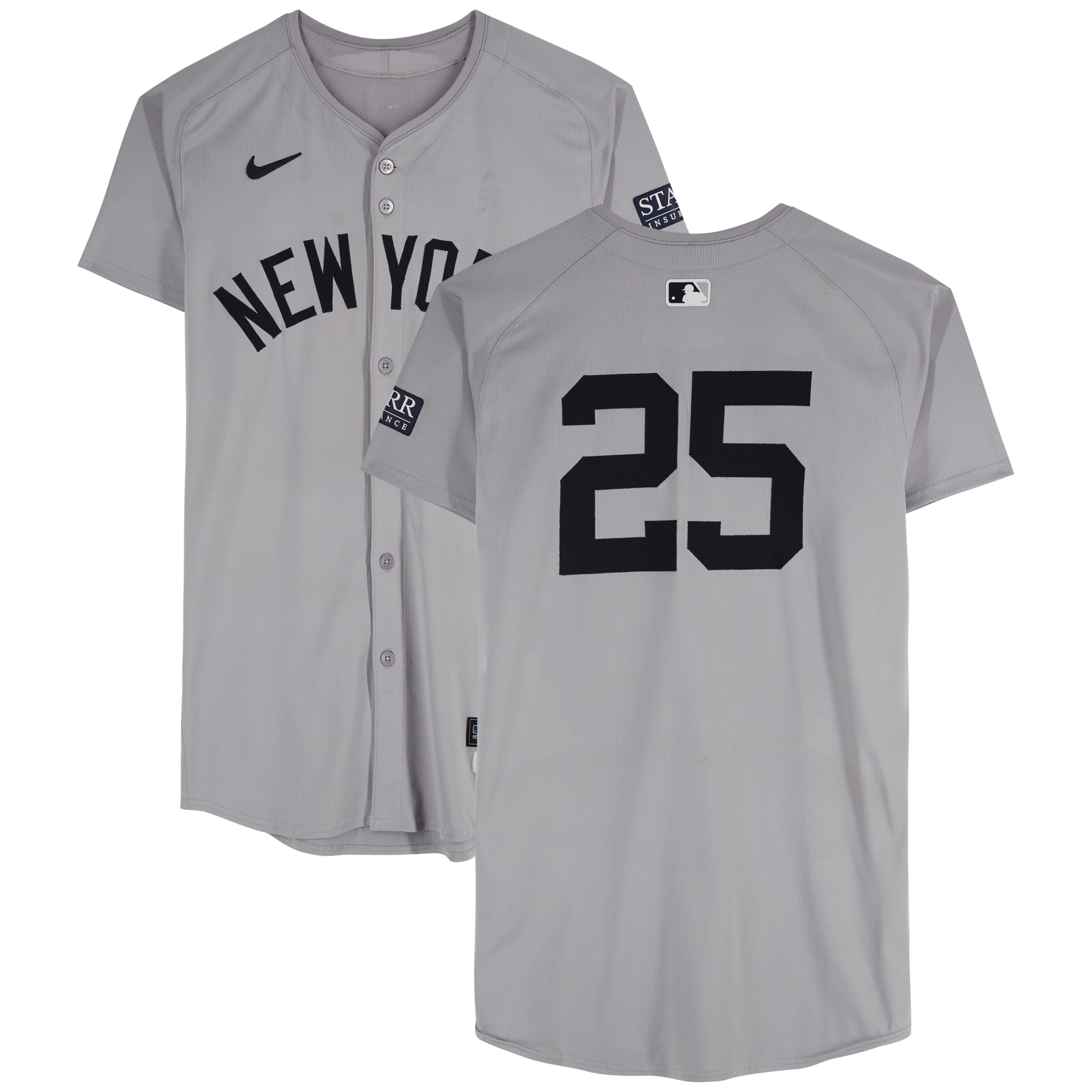 Gleyber Torres New York Yankees Game-Used #25 Gray Jersey vs. Minnesota Twins on May 16, 2024