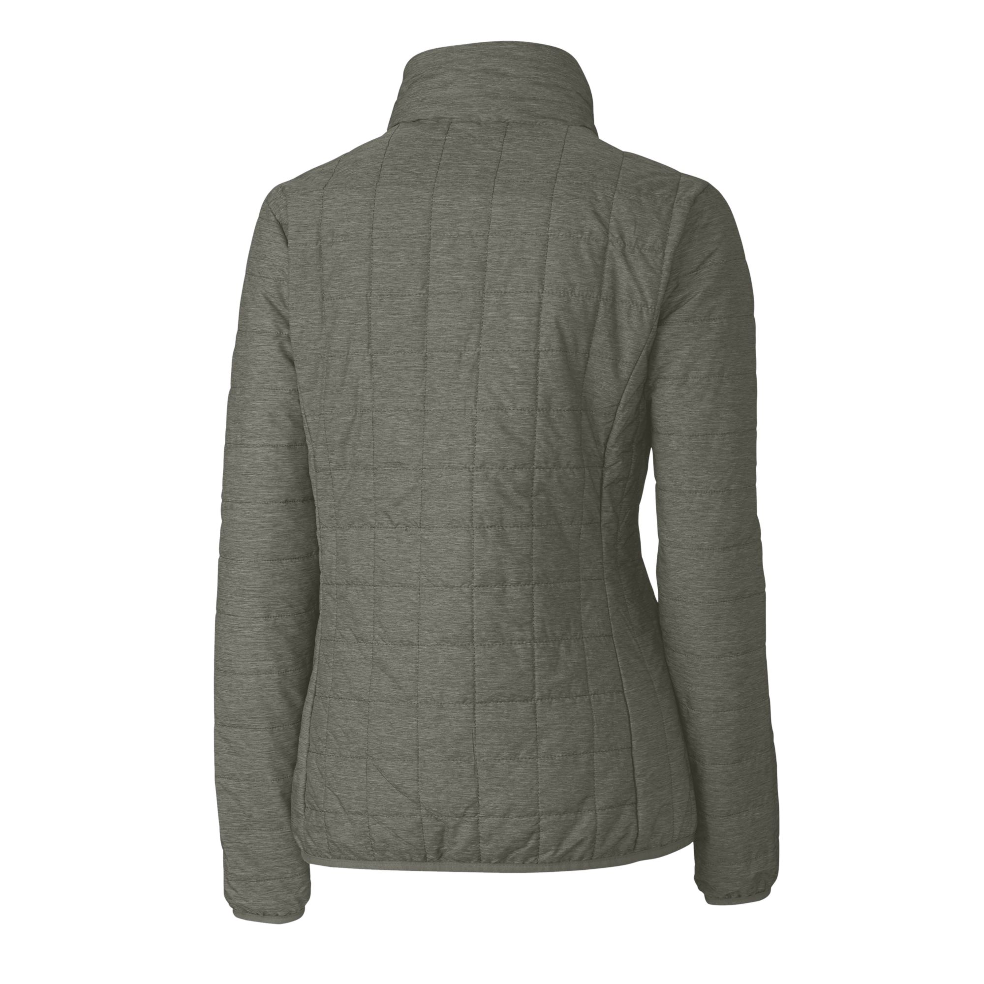 Women's Cutter & Buck Charcoal Pittsburgh Pirates Rainier PrimaLoft Eco Insulated Full-Zip Puffer Jacket - Image 4