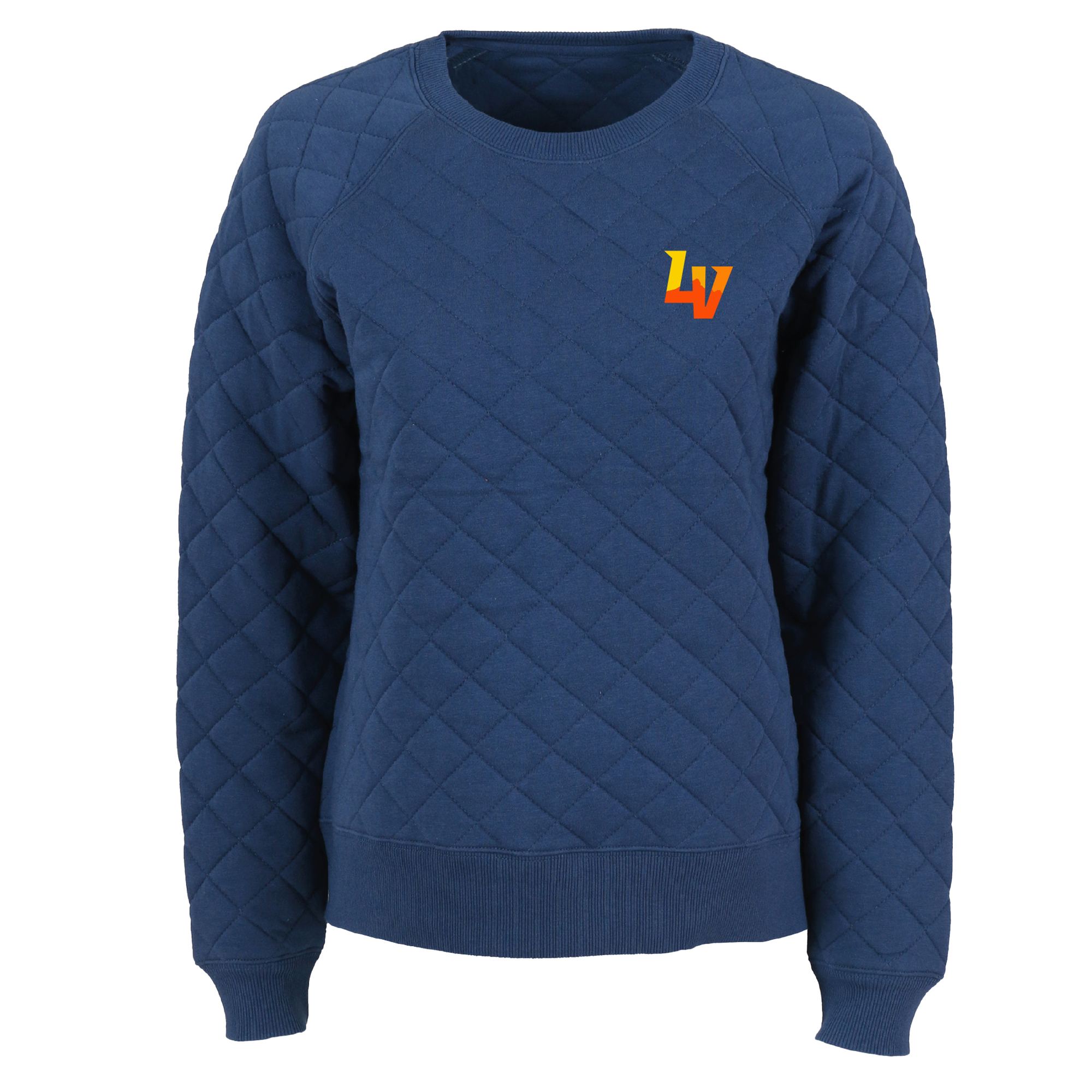 Women's Navy Las Vegas Aviators Quilted Raglan Pullover Sweatshirt - Image 6