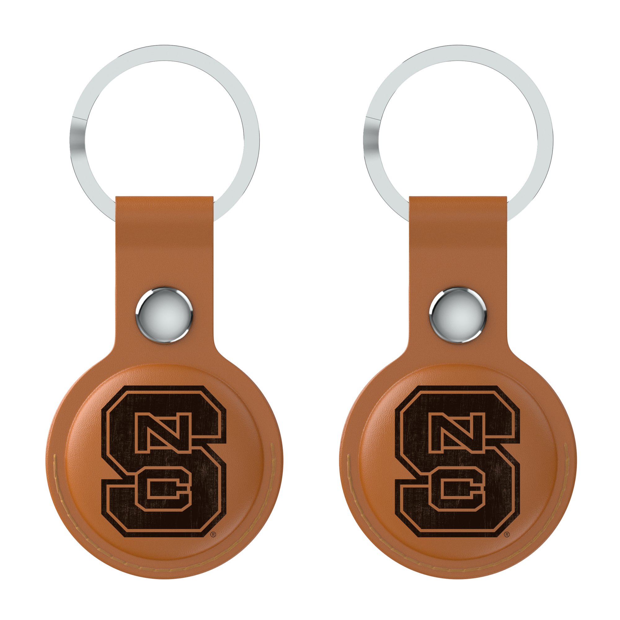 Keyscaper Brown NC State Wolfpack Two-Pack AirTag Holders