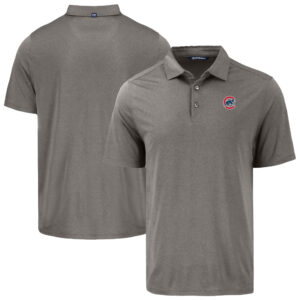 Men's Cutter & Buck Gray Chicago Cubs Coastline Epic Comfort Eco Recycled Polo