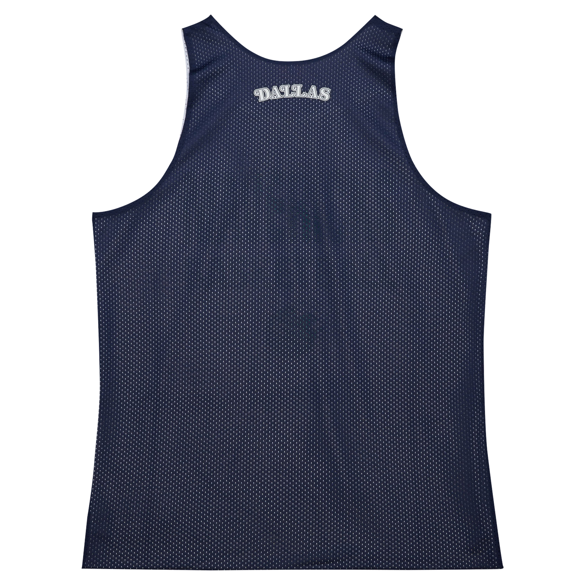Men's Mitchell & Ness Navy/White Dallas Mavericks Hardwood Classics Reversible Mesh Practice Jersey - Image 4