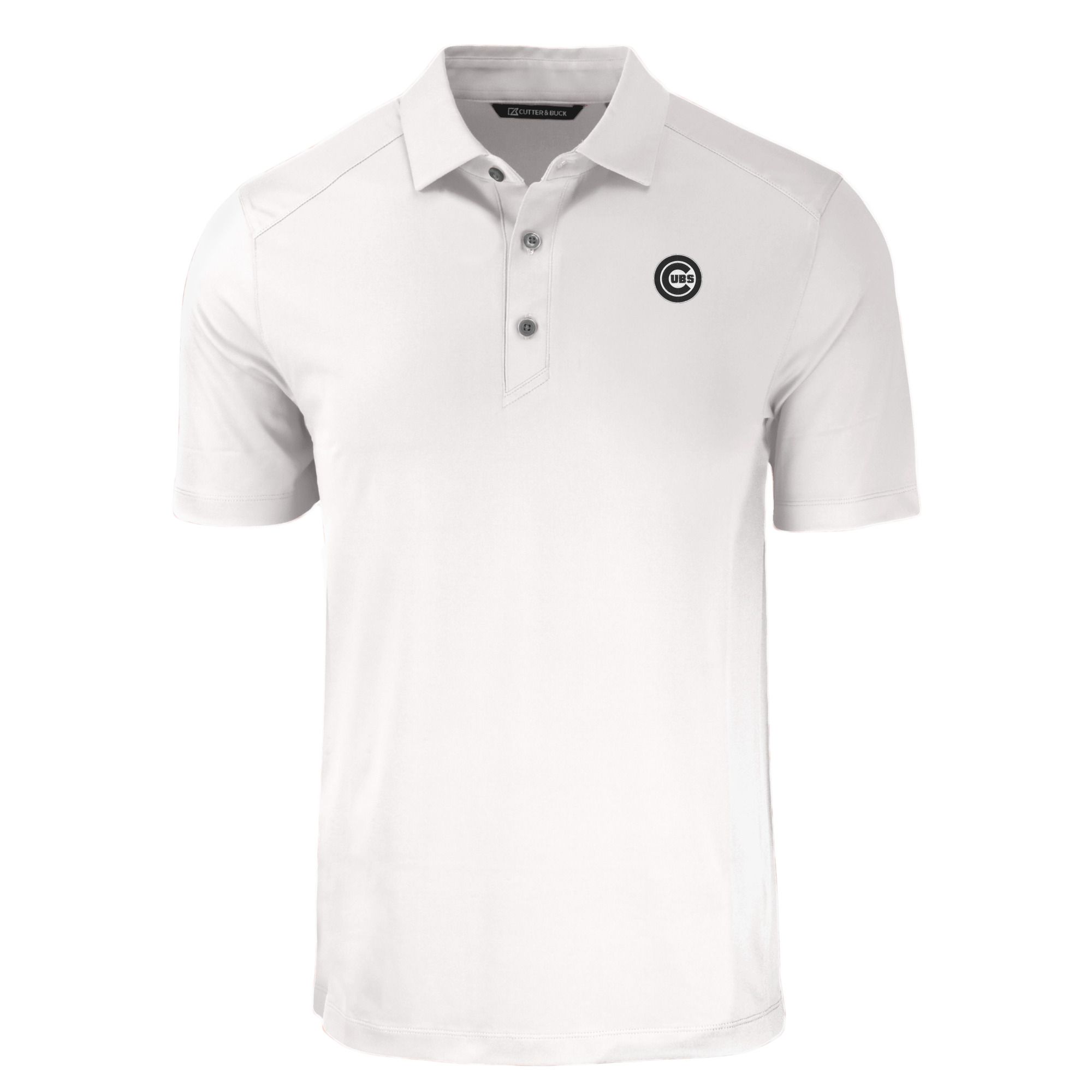 Men's Cutter & Buck White Chicago Cubs Forge Eco Stretch Recycled Polo - Image 6