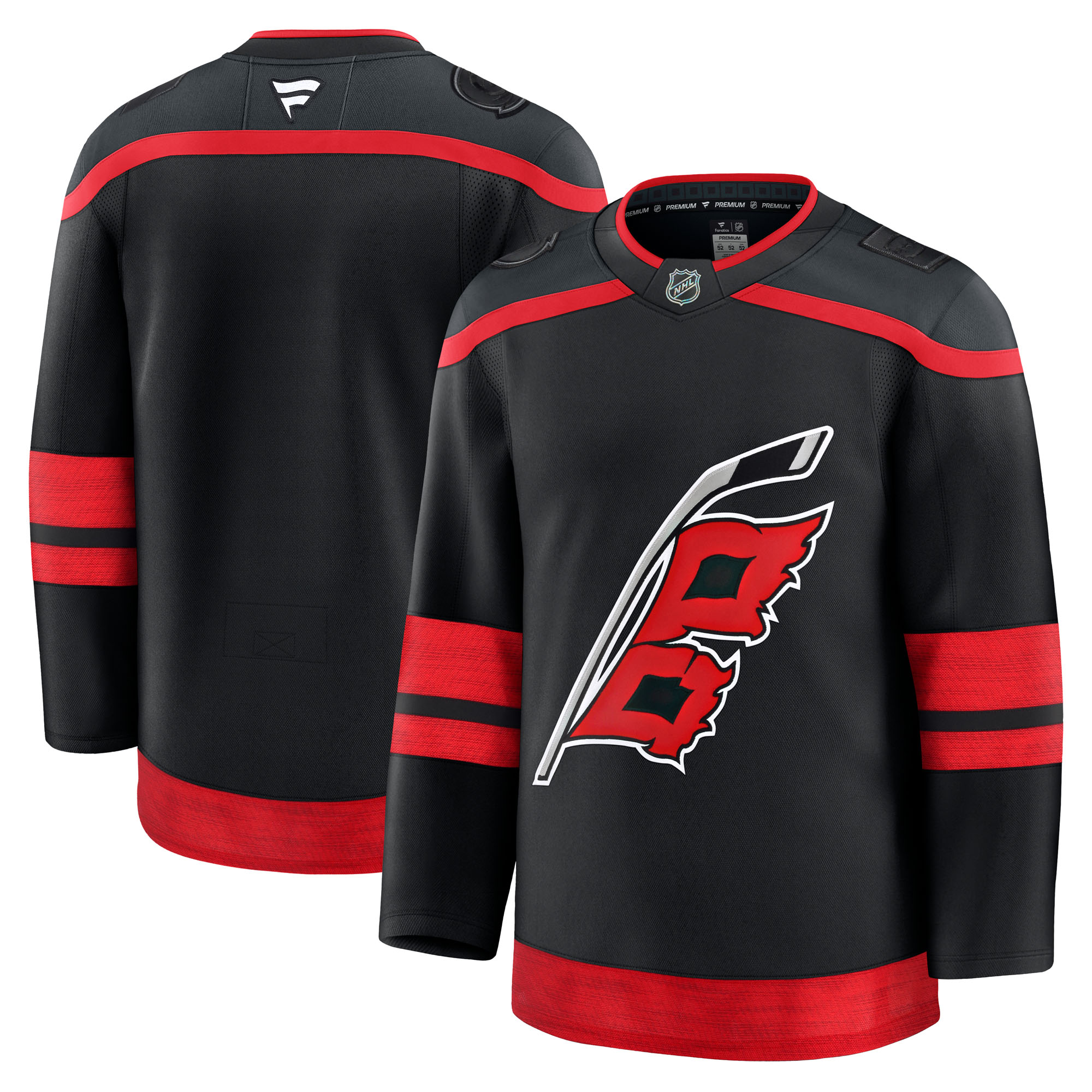 Men's Fanatics Black Carolina Hurricanes Home Premium Jersey