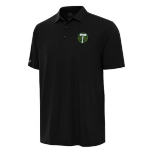 Men's Antigua Black Portland Timbers Era Polo