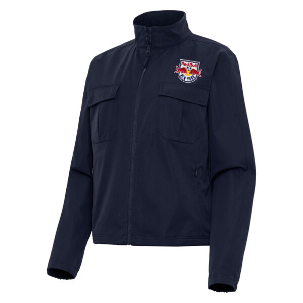 Women's Antigua Navy New York Red Bulls Even Par Full-Zip Jacket