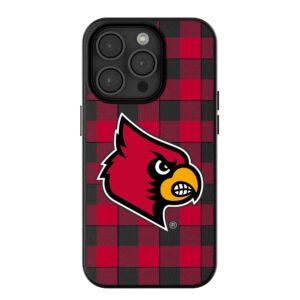 Keyscaper Louisville Cardinals Plaid Magnetic Bump iPhone Case