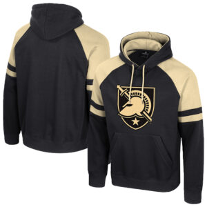 Men's Colosseum  Black Army Black Knights Todd Raglan Pullover Hoodie