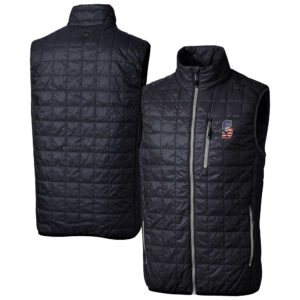 Men's Cutter & Buck  Navy Seattle Mariners Rainier PrimaLoft® Eco Insulated Full-Zip Puffer Vest