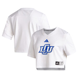 Women's adidas White Lubbock Christian Chaparral Crop Jersey