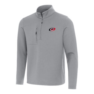 Men's Antigua  Gray Carolina Hurricanes Insider Quarter-Zip Top
