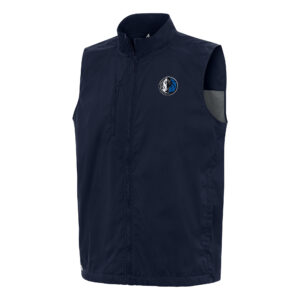 Men's Antigua  Navy Dallas Mavericks Brisk Full-Zip Vest