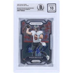 Baker Mayfield Tampa Bay Buccaneers Autographed 2023 Panini Prizm #276 Beckett Fanatics Witnessed Authenticated 10 Card