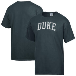 Men's ComfortWash  Charcoal Duke Blue Devils Distressed Arch T-Shirt