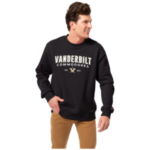 Men's League Collegiate Wear  Black Vanderbilt Commodores Essentials 2.0 Pullover Crewneck