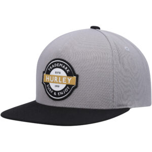 Men's Gray/Black Hurley Underground Snapback Hat