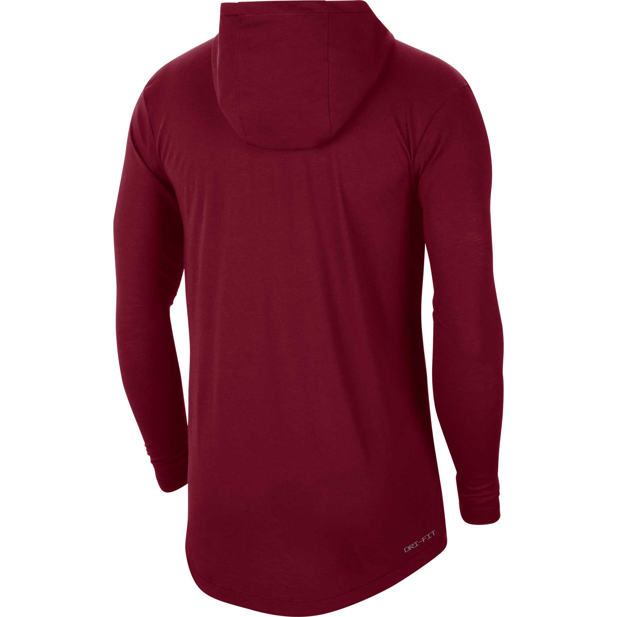 Men's Nike Crimson Oklahoma Sooners Campus Tri-Blend Performance Long Sleeve Hooded T-Shirt - Image 7