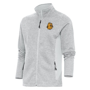 Women's Antigua Heather Gray Minnesota Duluth Bulldogs Course Full-Zip Jacket