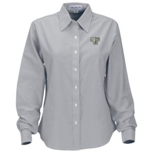 Women's Gray Fordham Rams Velocity Oxford Plus Size Button-Up Long Sleeve Shirt