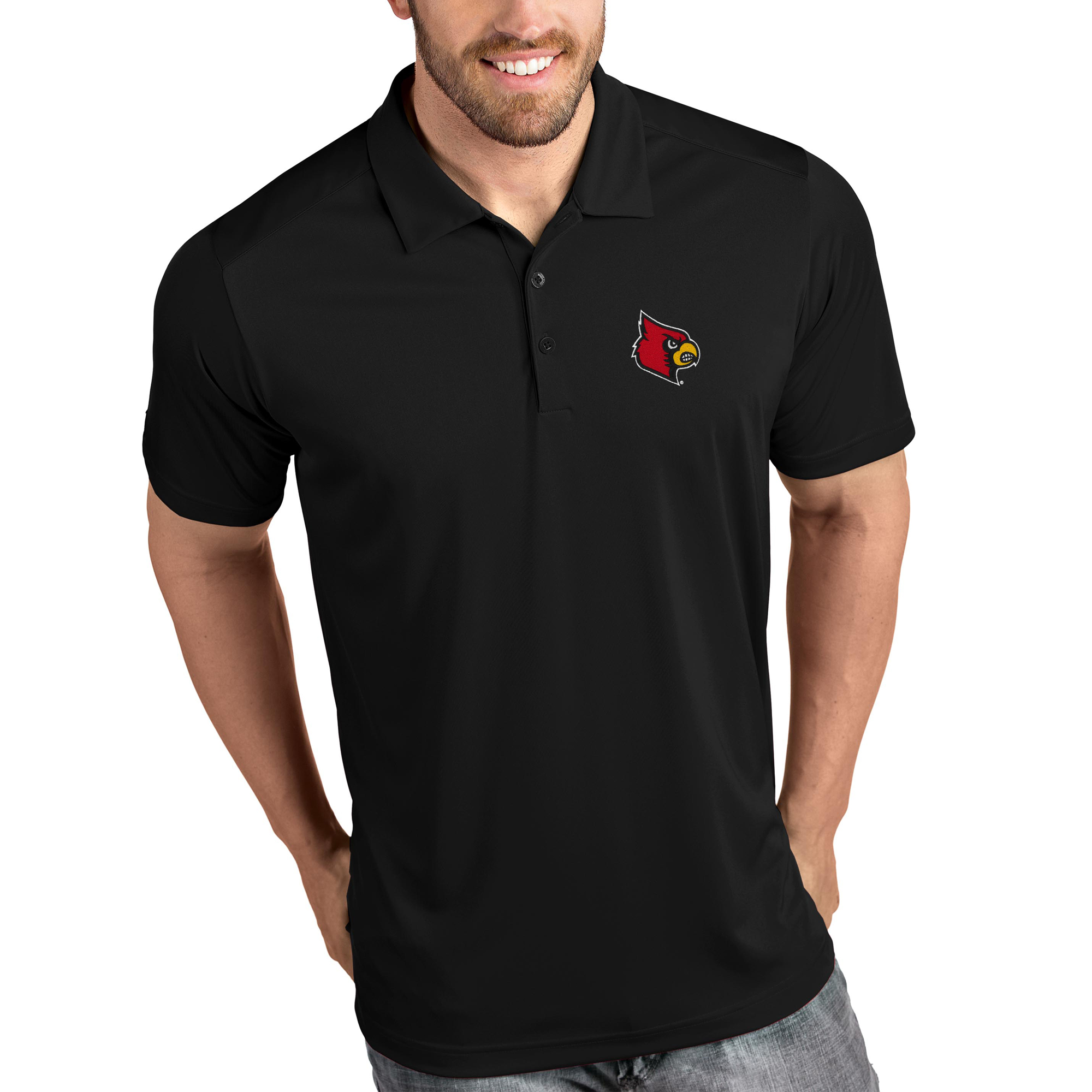 Louisville Cardinals Antigua Tribute Polo - Black