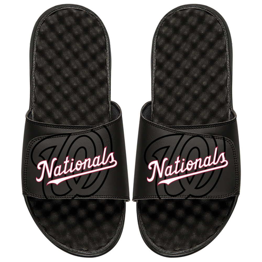 Washington Nationals ISlide Youth MLB Tonal Pop Slide Sandals - Black