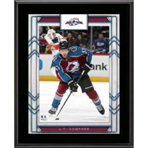 J.T. Compher Colorado Avalanche 10.5" x 13" Sublimated Player Plaque
