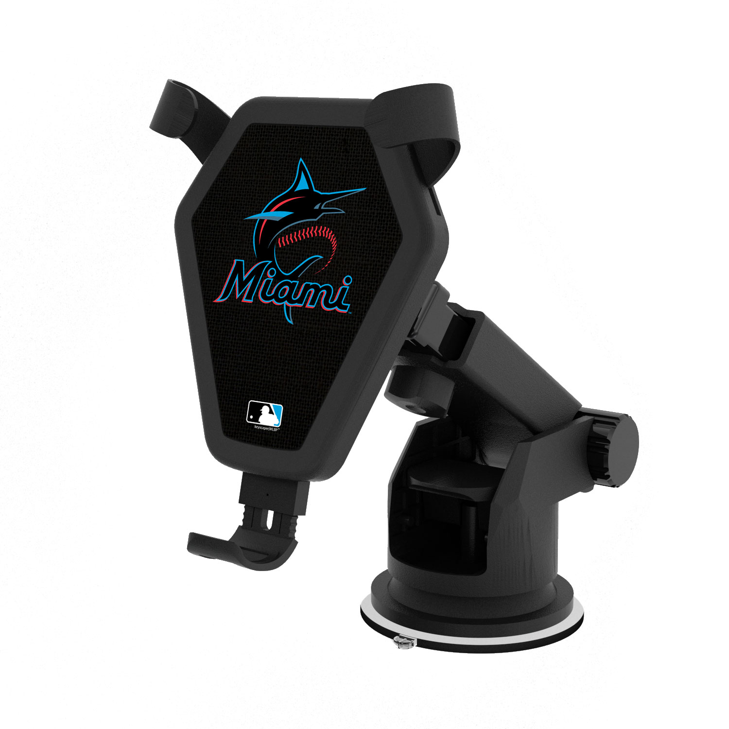 Miami Marlins Solid Design Wireless Car Charger - Image 2