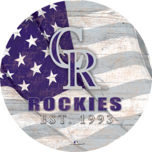 Colorado Rockies 12" Team Color Flag Sign